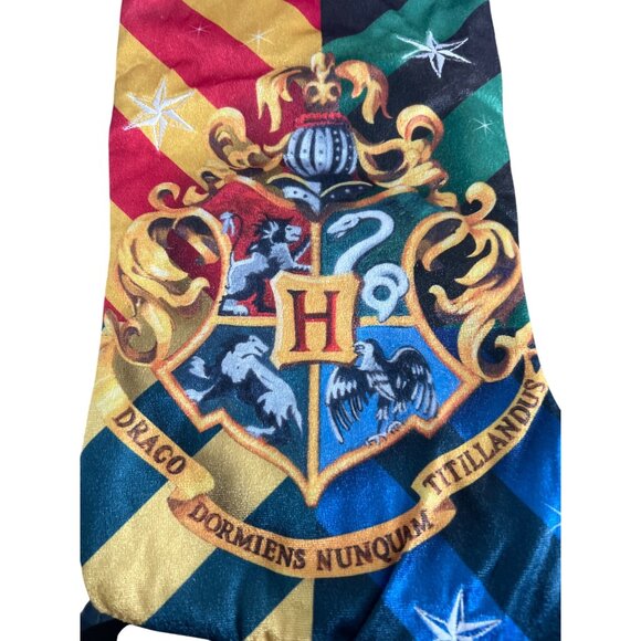 Harry Potter Hogwarts Crest Christmas Stocking Faux Fur Houses Embroidered 18.5" - Picture 3 of 4